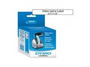 DYMO 30325 Video Tape Label s 0.75 Width x 5.87 Length 2 Roll 150 Roll Direct Thermal White