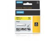 DYMO 1805431 Black on Yellow Color Coded Label 1 Width x 18.04 ft Length Vinyl Thermal Transfer Yellow