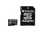 VERBATIM 97180 16 GB microSD High Capacity microSDHC CLASS4 WITH ADAPTER