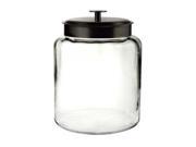 ANCHOR HOCKING 98531 2 Gallon Montana Jar with Black Metal Cover. Clear