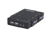 MANHATTAN 151269 4 Port USB Compact KVM Switch with Audio Support
