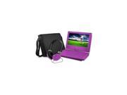 EMATIC EPD909PR EPD909 Portable DVD Player 9 Display 640 x 234 Purple