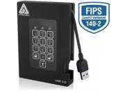 APRICORN A25 3PL256 2000F Aegis Padlock Fortress 2 TB External Hard Drive USB Portable