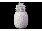 Benzara Bru-606060 Decorative Ceramic Pineapple Replica In White Finish