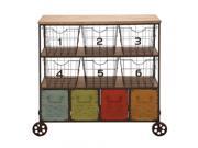 Benzara 34968 The Colorful Metal Storage Cart