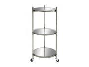 Benzara 48516 Opulent Metal Glass 3 Tier Trolly