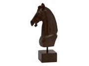 Benzara 44744 Slick And Polished Polystone Horse Head