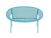 Model 28924; Brand Benzara; Garden Bench color Blue; Made from Metal; Product UPC 837303289241