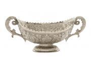 Benzara 53927 Rustic Aluminum Embossed Dish