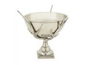 Benzara 14727 Timeless And Beautiful Aluminum Antler Bowl