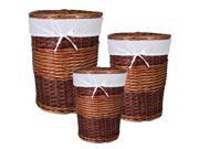 Benzara Etd-en110415 Hawaii 3pc Round Willow Hamper