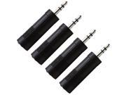 Seismic Audio SAPT121 4Pack 4 Pack of 1 4 Female to 1 8 Male Adapters Black Converter for iPod iPhone Android MP3 Laptop etc