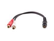 Seismic Audio SA Y25 6 Inch 3.5mm Female to Dual RCA Female Stereo Y Splitter Cable 1 8 Inch to 2 RCAF Extender Cord