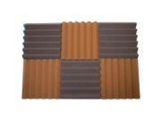 Seismic Audio SA FMDM2 Brown Charcoal 3Each 6 Pack of 2 Inch Brown Charcoal Studio Acoustic Foam Sheets Noise Cancelling Foam Wedge Tiles
