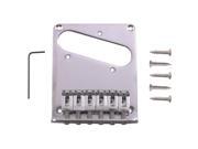 Seismic Audio - Saga28 - Replacement Chrome Tele-style Hardtail Bridge For Tele Style Electric Guitars