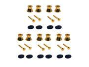 Seismic Audio - Saga62-10pack - 10 Pack Of Replacement Gold Guitar Strap Buttons - Fits Most Any Guitar