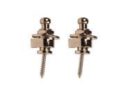 Seismic Audio - Saga54-2pack - 2 Pack Of Chrome Horseshoe Style Strap Locks For Electric Guitars - Fits Most Any Guitar