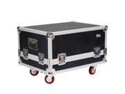 Seismic Audio CLA FC4 Flight Case for Compact Line Array Speakers with Casters PA DJ Pro Audio Road Case