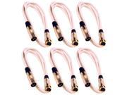 Seismic Audio SAPGX 6White 6Pack 6 Pack of 6 Foot Gold Plated White XLR Mic Microphone Patch Cable Cord Balanced