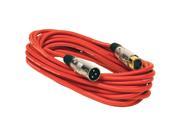 Seismic Audio SAPGX 25Red Premium 25 Foot XLR Microphone Cable Red 25 Foot Mic Cable Cord