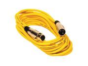 Seismic Audio SAPGX 25Yellow 6Pack 6 Pack of 25 Foot Gold Plated Yellow XLR Mic Microphone Patch Cable Cord Balanced