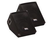 Seismic Audio SA 10MT Pair of 10 Floor Stage Monitors Wedge Style with Titanium Horn