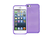 Purple Decoro Brand Premium Wave TPU Silicone Protective Cover Case for iPhone 5