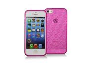 Hot Pink Decoro Premium Smiley Face TPU Silicone Protective Cover Case iPhone 5
