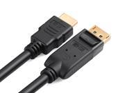UGREEN Displayport DP Male to HDMI Male Audio and Video Cable Support 1080P Gold Plated for Connecting Laptop to HDTVs Projectors Displays 6ft