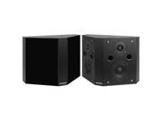 Fluance SXBP High Definition Bipolar Surround Sound Wide Dispersion Speakers for Home Theater Black Ash