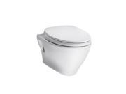 CT418FG 01 Aquia Elongated Wall Mount Toilet Bowl w SanaGloss Cotton White