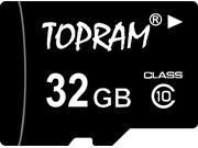 TOPRAM 32GB 32G microSD microSDHC micro SD Class 10 C10 Memory Card
