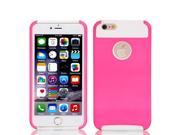 Pink Rubber Armor Hybrid Impact Hard Phone Case Cover for iPhone 6 Plus 5.5