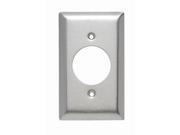 P S SS720 Stainless Steel 1 Gang Power Outlet Recetpacle Wall Plate