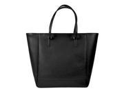 Royce Leather 655 BLK 2 Charlotte Saffiano Tote Bag Black