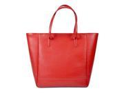 Royce Leather 655 RED 2 Charlotte Saffiano Tote Bag Red