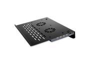 Compucessory CCS52210 Notebook Stand w 4 USB Ports 10 .25in.x14 .25in.x1 .75in. Black