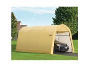 ShelterLogic 62689 10x15x8 ft. 3x4 6x2 4 m Round Style Auto Shelter 1 .38 in. 3 5 cm 4 Rib Frame Sandstone Cover