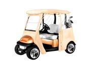 Pyle PCVGFCP90 Armor Shield Club Car Golf Cart Custom Enclosure Fits Precedent® Golf Cart Models Tan Color