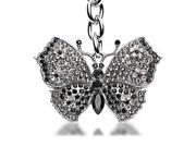 Alexander Kalifano SKC 004 Black Diamond Butterfly Keychain Made with Swarovski Crystals