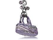 Alexander Kalifano SKC 009 Purple Handbag Keychain Made with Swarovski Crystals