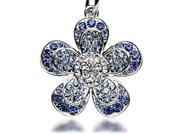 Alexander Kalifano SKC 052 Sapphire Flower Keychain Made with Swarovski Crystals