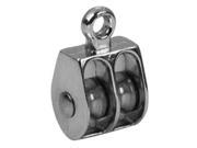 Apex Tool Group Chain 1in. Nickel Rigid Eye Double Sheave Pulley T7655212