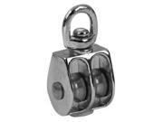Apex Tool Group Chain 1in. Nickel Swivel Eye Double Sheave Pulley T7655312