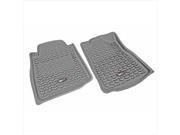 Rugged Ridge 84904.10 Floor Liner Front Pair Gray 2005 2011 Toyota Tacoma Automatic