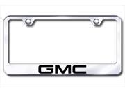 AUTO GOLD LFGMCEC Laser Etched GMC Logo On Chrome Metal Frame