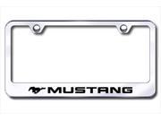 AUTO GOLD LFMUSEC Laser Etched Mustang Logo On Chrome Metal Frame
