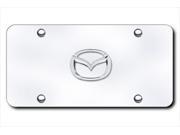 AUTO GOLD MAZ2CC Mazda New Logo On Chrome License Plate