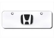 AUTO GOLD HONCCM Honda Chrome Logo On Chrome License Plate