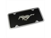 AUTO GOLD PMUSCBK Mustang Acrylc Chrome Black License Plate